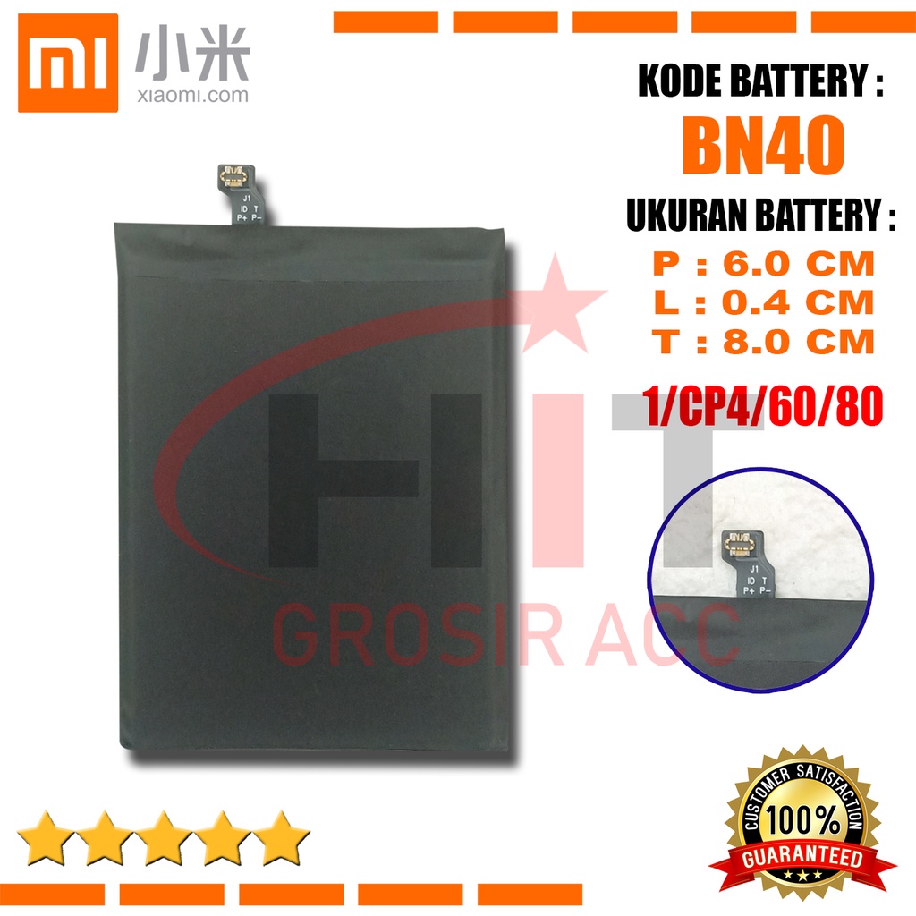 Baterai Battery Xiaomi Redmi 4 PRIME | 4 Pro | Kode BN40