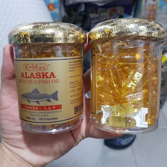K-MAX ALASKA DEEP SEA (TUTUP EMAS) MINYAK IKAN OMEGA 3 6 9 SUPLEMEN TERLARIS