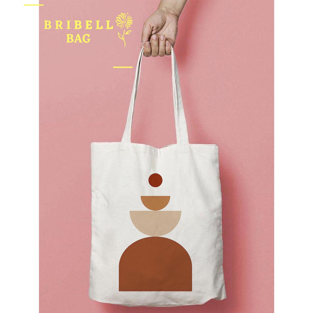 Tote Bag Kanvas Bergambar - Shapes illustration