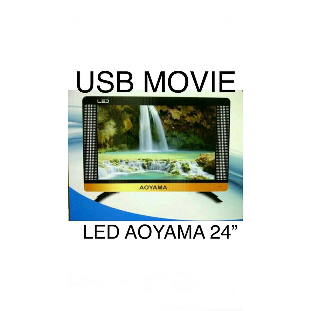 TV LED aoyama 24 inch antena dalam usb movies vga hdmi Terlaris