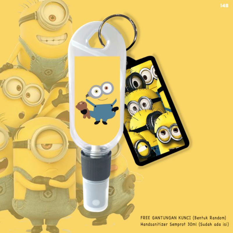 HAND SANITIZER MINION/FREE ISI 3OML+GANTUNGAN