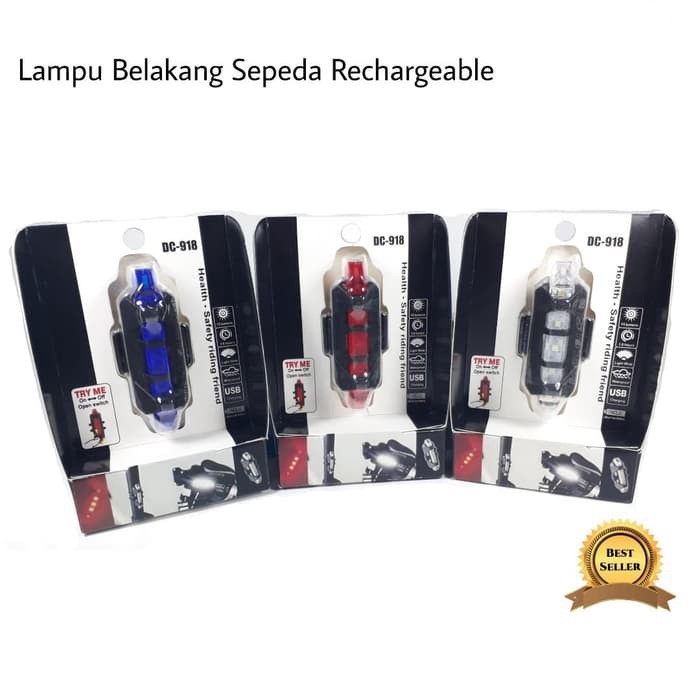 Lampu Sepeda depan dan Belakang LED