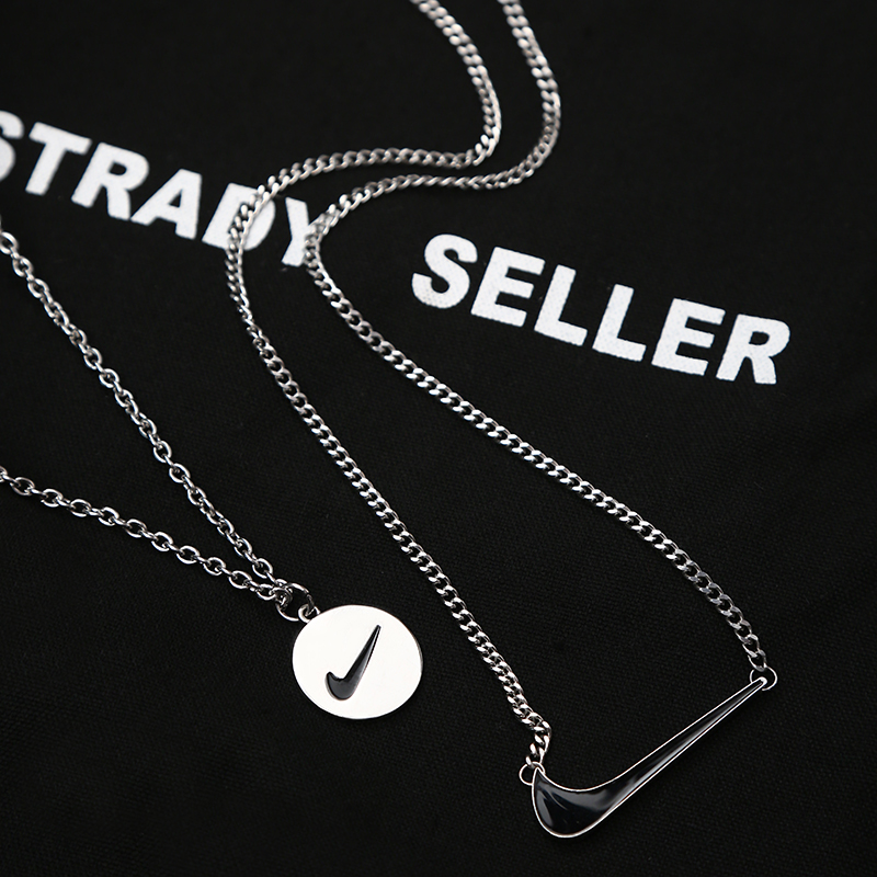 Necklace  Accessories  Tick Mark Pendant  Simple, Bungee  Hip-hop  Harajuku  Hipster