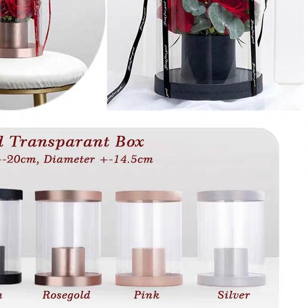 

Mini Round Transparant Box - Bloom box - Kotak kado kerajinan GB003 ★