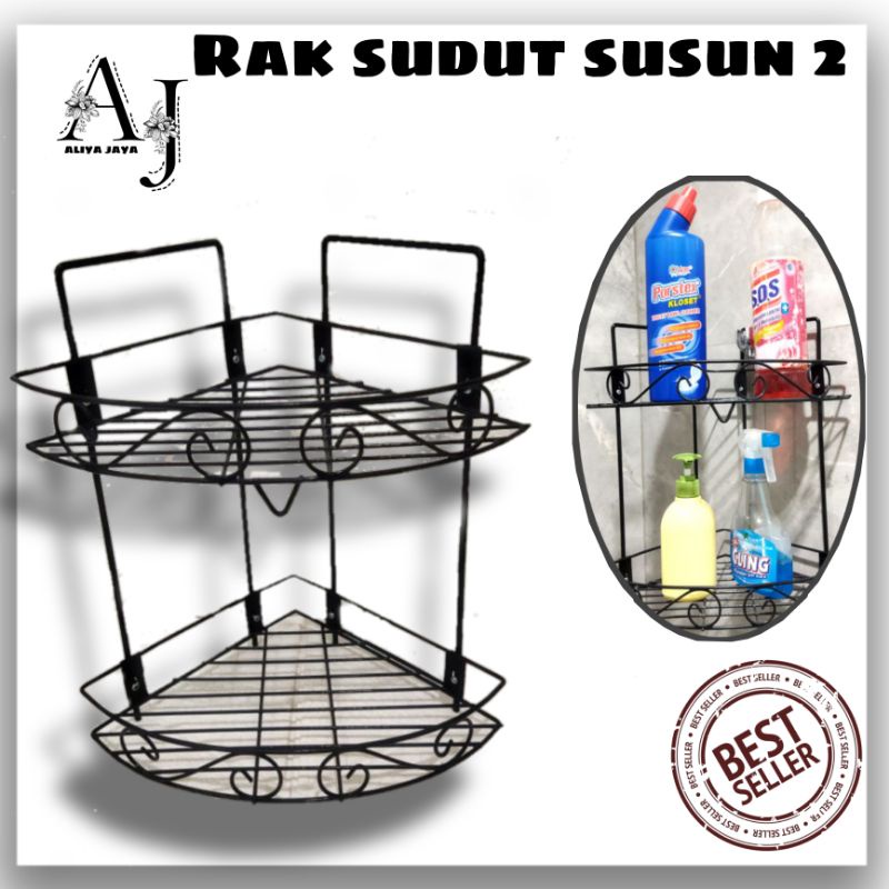 Rak Sudut Susun 2 Kamar Mandi Rak Besi Kamar Mandi Rak Besi Minimalis Rak Besi Serbaguna