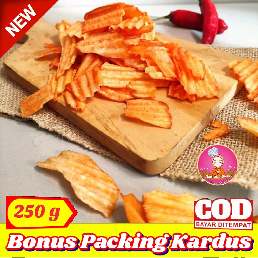 

Keripik Singkong Balado 250g / Chuba keripik singkong | Cemilan Ribhun - makanan ringan Jajanan sehat snack kiloan jajanan jadul