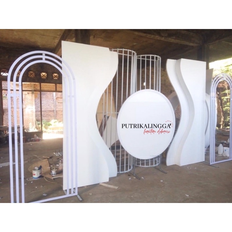 Dekorasi pelaminan spon/Dekorasi Backdrop/dekorasi pernikahan/Dekorasi Akad/Dekorasi manten/gebyok p