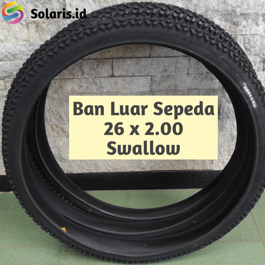 Ban Luar Sepeda MTB  26 x 2.00 200 Swallow Hitam