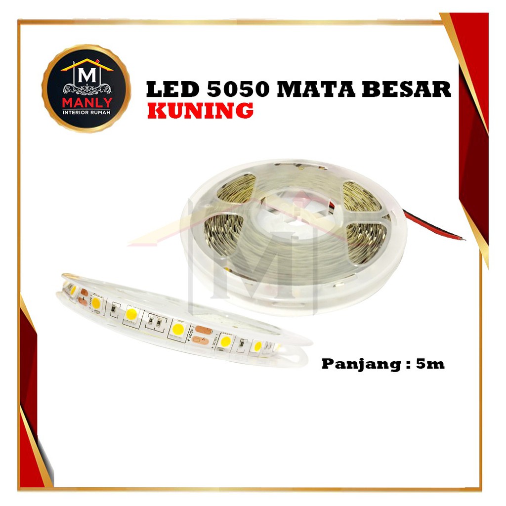 Lampu LED Strip 5050 &amp; 3528 5 M Warna Putih &amp; Kuning