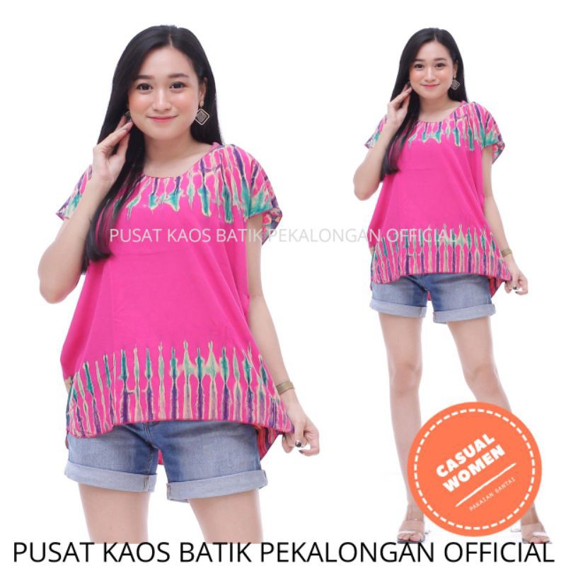 Baju MIDI Jumputan /kaos MIDI Pelamgi Jumputan