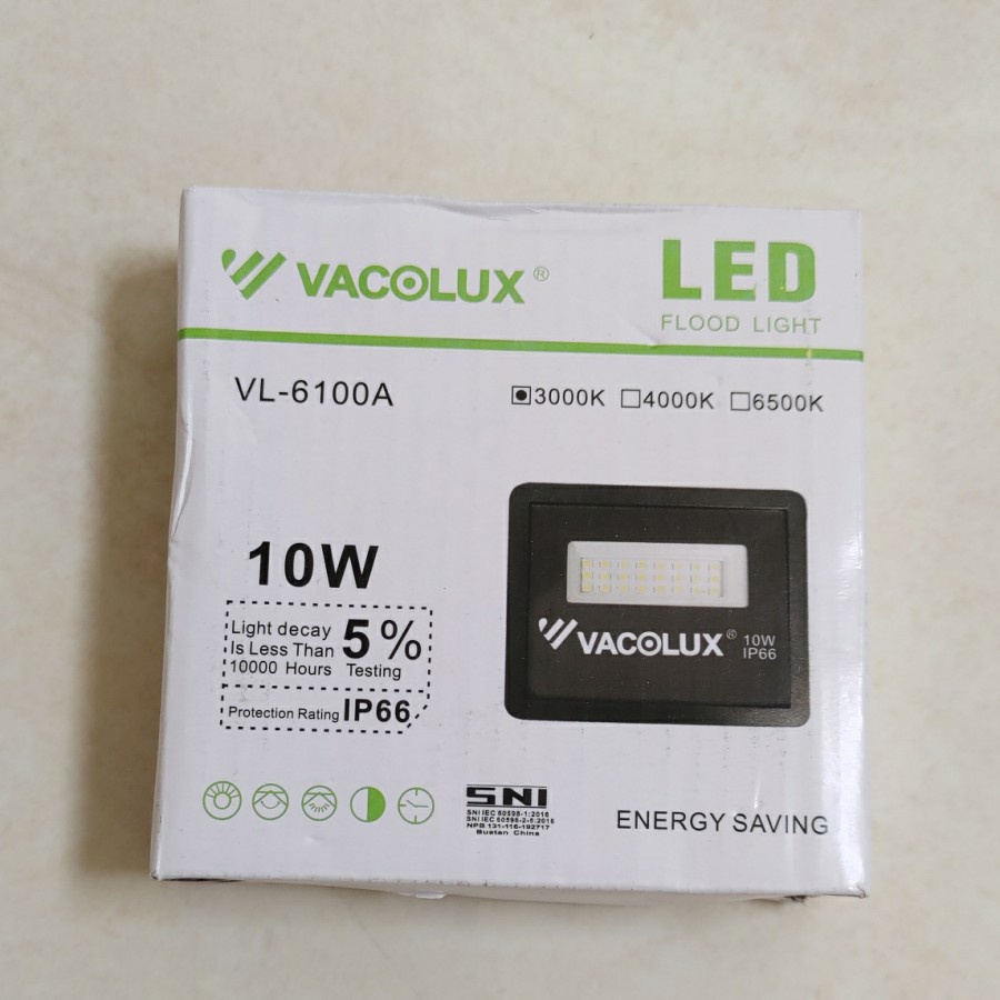 LAMPU SOROT LED 10W VACOLUX VL-6100 KUNING