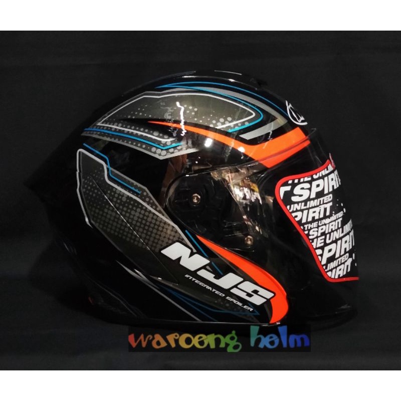 HELM NJS KAIROZ MOTIF ORIGINAL KAIROZ GARUDA KAIROZ RUSH KAIROZ ZENITH KAIROZ FURION-FURION BK/ORNGE GLOS