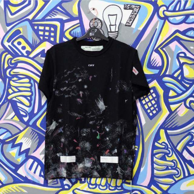 off white t shirt galaxy