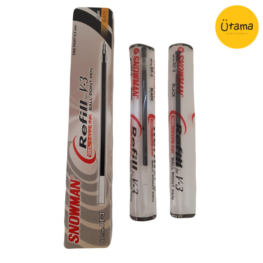 

Refill Bolpen Snowman V3 (Hitam|0.5mm)/Refill Pulpen/Isi Ulang Bolpen/Refil Ballpoint