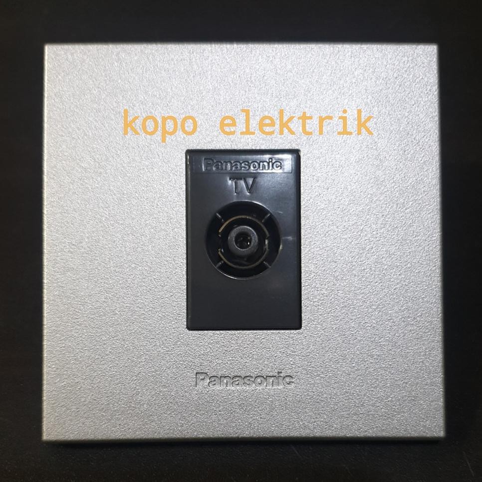Panasonic Stopkontak TV Style Silver Tanam Colokan Antena Minimalis