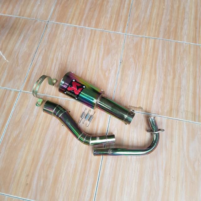 KNALPOT MIO SPORTI-MIO SOUL AKRAPOVIC GP ROSI FULL RAINBOW