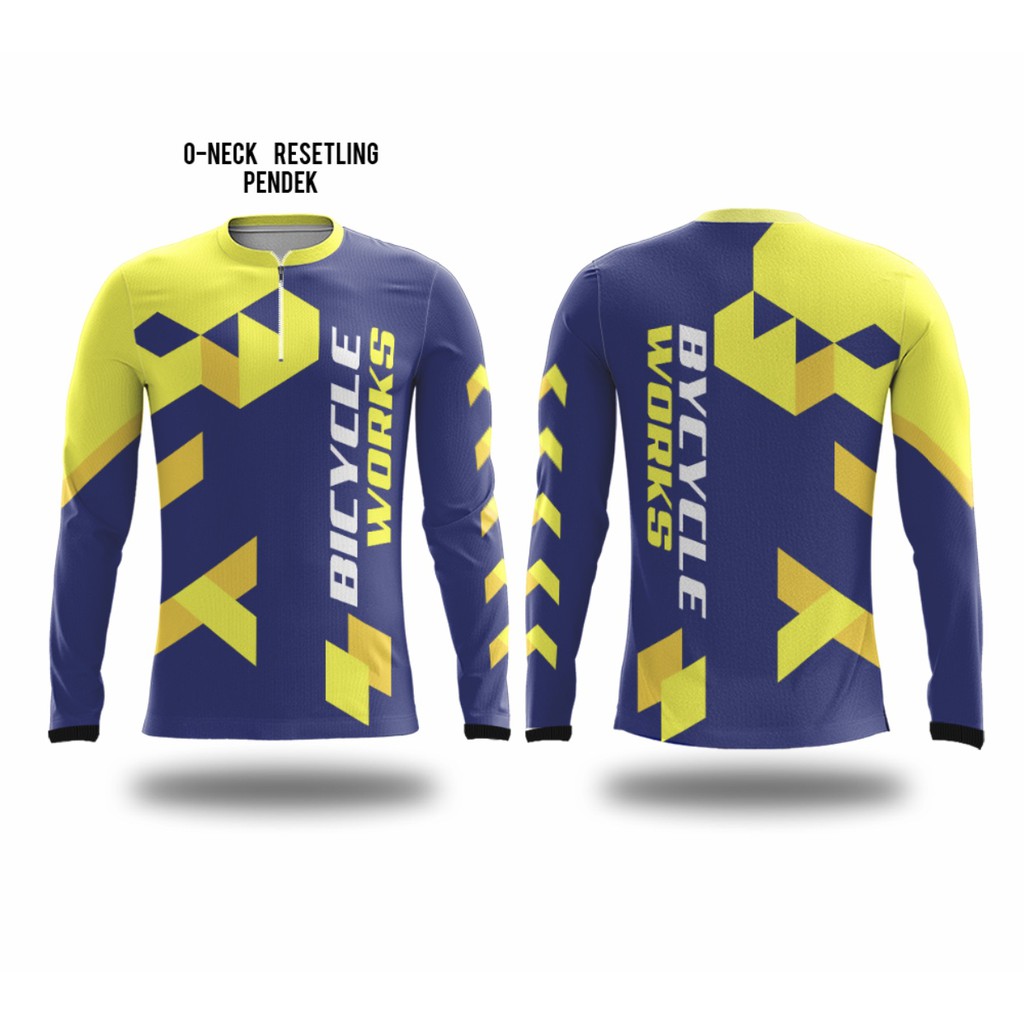 Jersey Baju Kaos Custom Sepeda Lari Voli Futsal Bulutangkis eSport Custom BICYCLE WORKS
