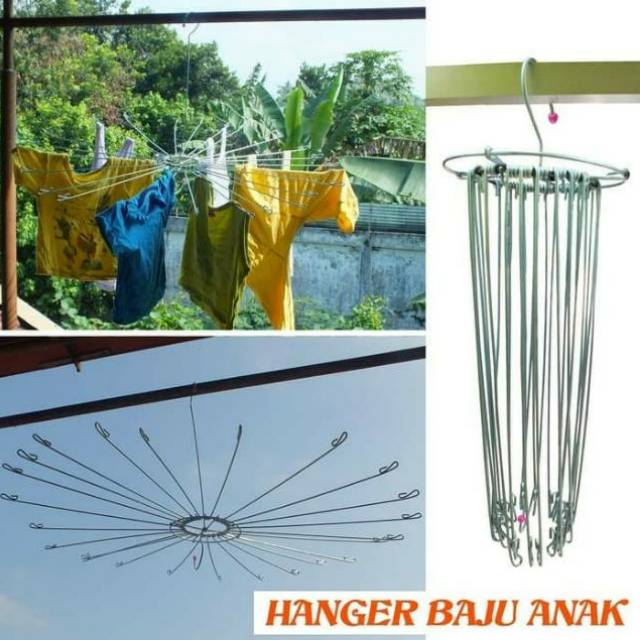 HANGER BESI BULAT GANTUNGAN BAJU BAYI BULAT