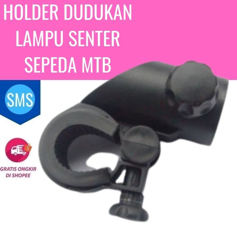Holder Dudukan Lampu Senter Sepeda MTB