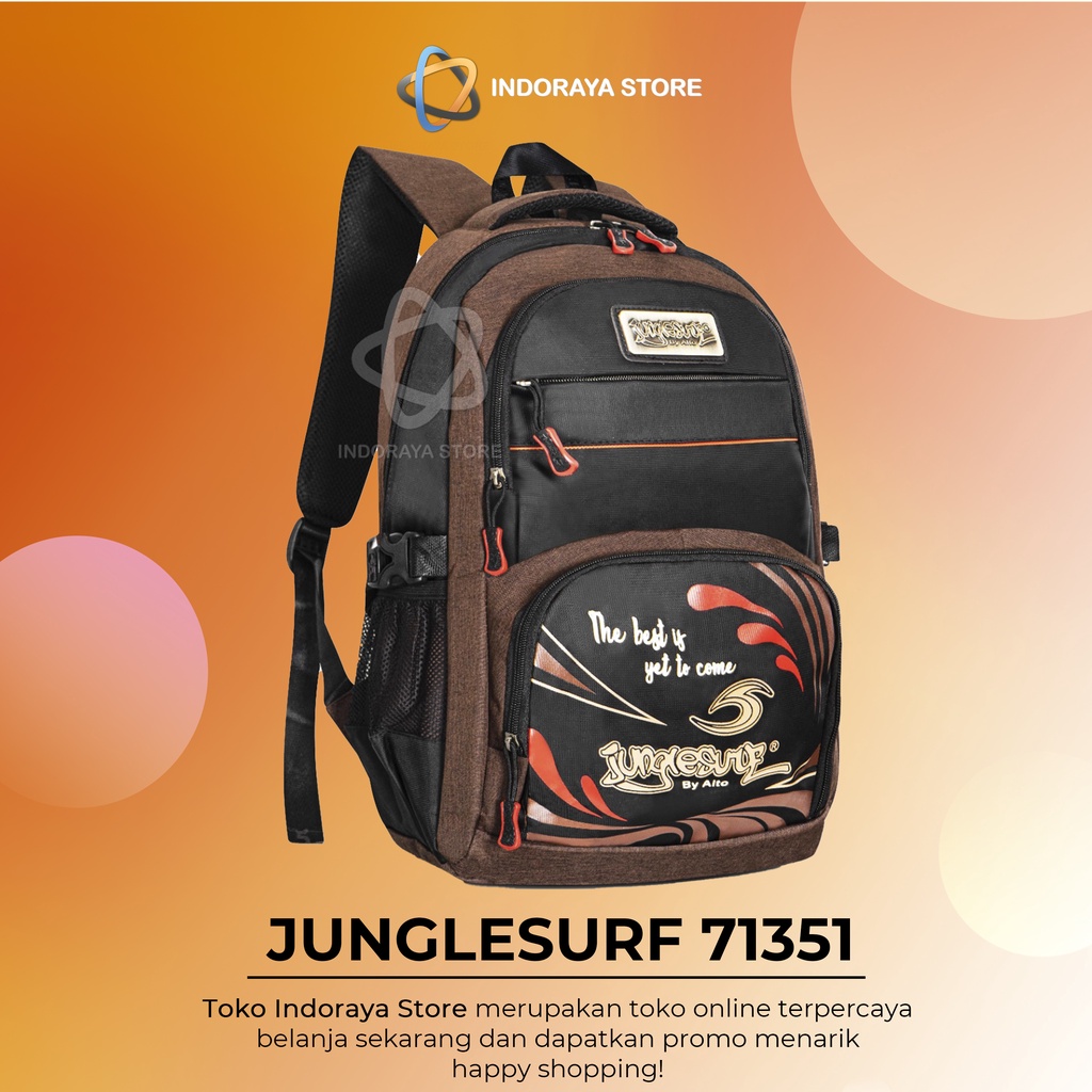 ALTO JUNGLESURF Tas Ransel Sekolah Prian Wanita Import Original High Quality FREE Raincover Jas Hujan Tas