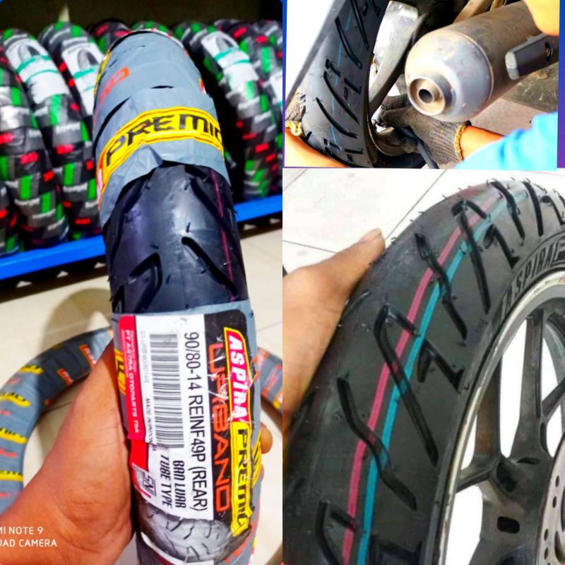 pilih salah satu merek dan ukuran ban montor metic aspira premio irc kingland 90/80-14 80/90-14 atau