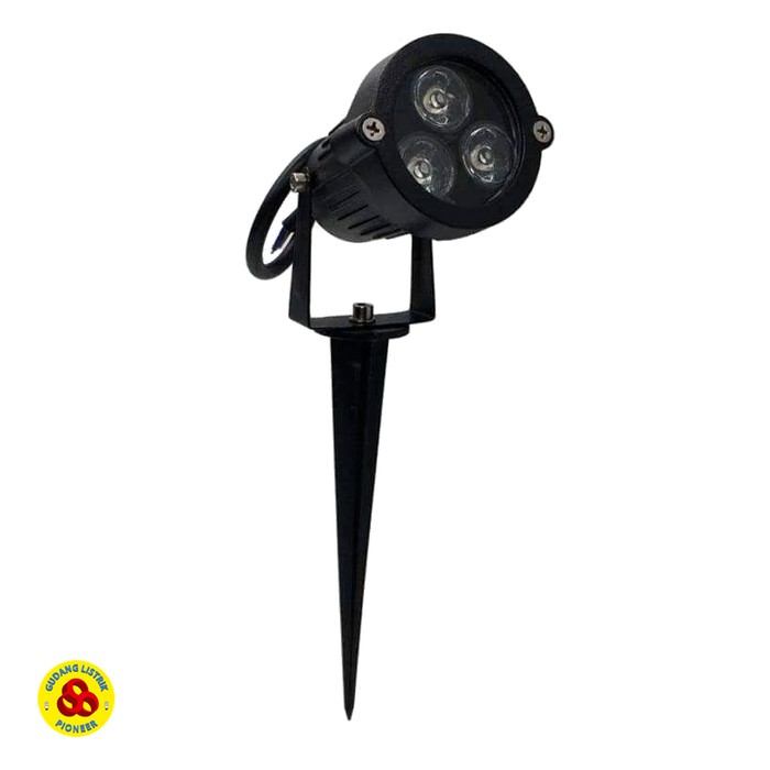 LED Lampu Sorot 3W Putih Tancap 220V Garden LED 3 Watt Spike CDL Black