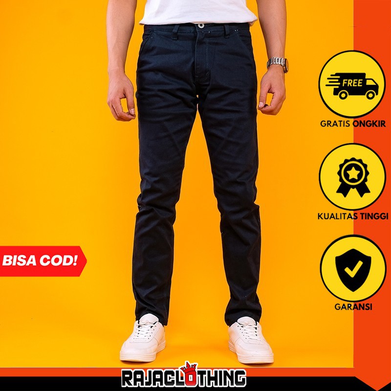 RCL - CELANA CHINO SKINY PANJANG ORIGINAL NAVY S.M.L.XL 27 s/d 34