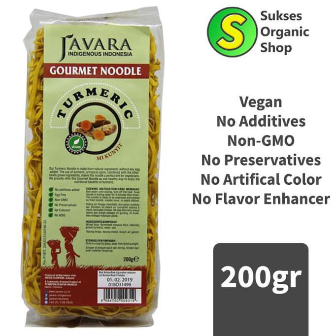 

Terlaris# Mie Kunyit/Gourmet Noodle Turmeric | Javara | 200Gr