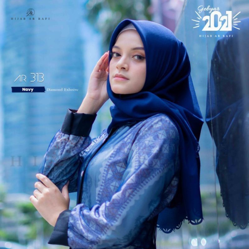 HIJAB ARRAFI SEGI EMPAT POLOS AR 313 // NH_STORE