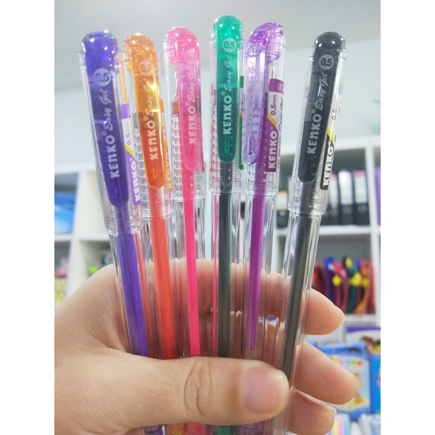 [ORGM] Aneka Pena Kenko Pena Pulpen Easy Gel 0.5mm warna warni (1pc)