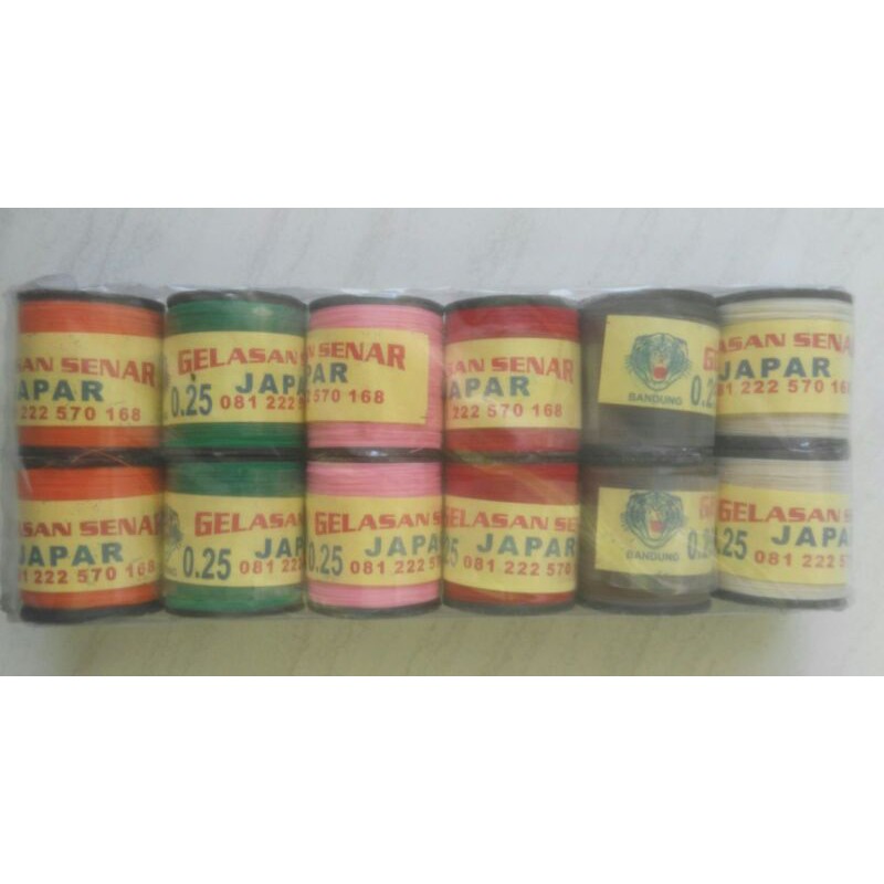 GELASAN JAPAR 0.25  ( isi 12pc ) senar matot