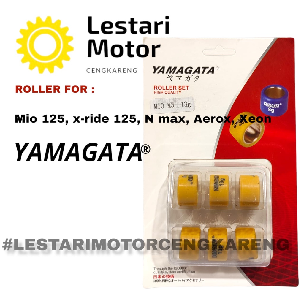 ROLLER NMAX LEXI AEROX MIO M3 Z 125 GT 125 XEON FINO FI 125 YAMAGATA RACING 8GR SD 15GR HARGA PER 3PC