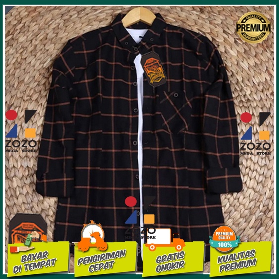 Kemeja Flanel Pria Lengan Panjang Motif Kotak Kotak Kwalitas Premium Flanel Terbaru 2022