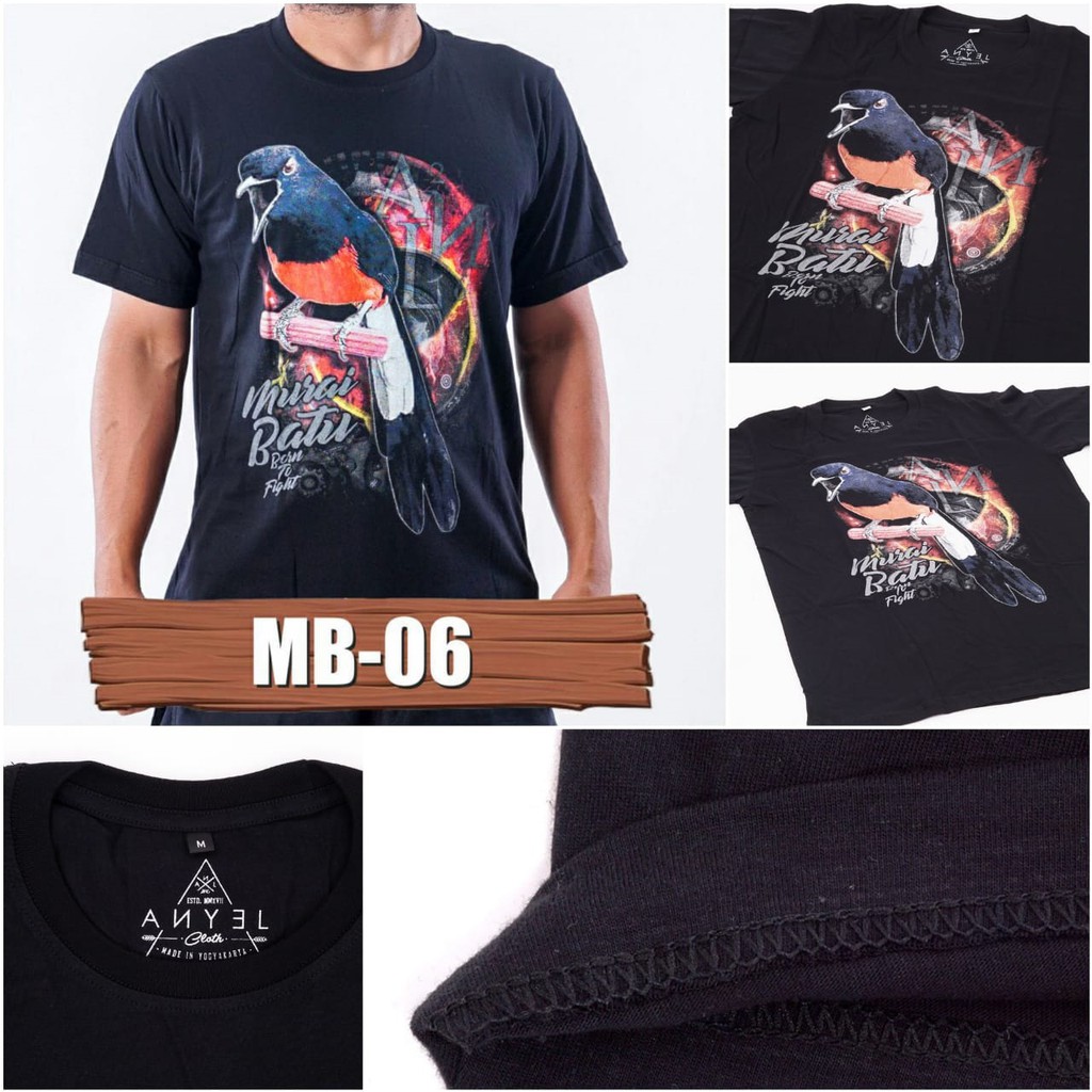 MB06 Kaos Burung Murai Batu , Kaos Kicau Mania , Baju Burung Murai , Baju Murai , Kaos Murai , Murai