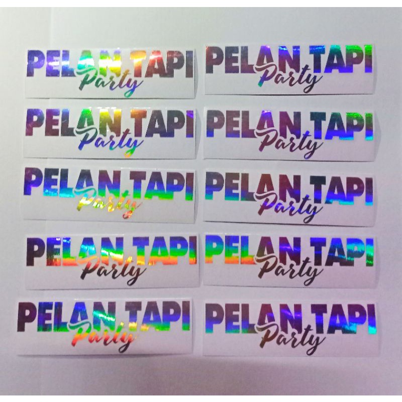 Sticker Stiker Cutting Motor Hologram PELAN TAPI PARTY