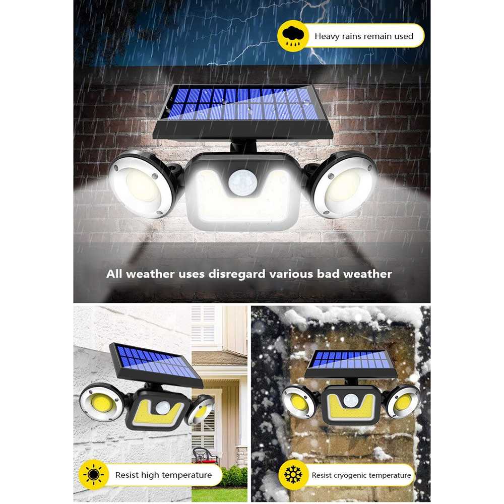 Choifoo Lampu Solar Panel Sensor Gerak PIR Waterproof 83 COB - 208ABS