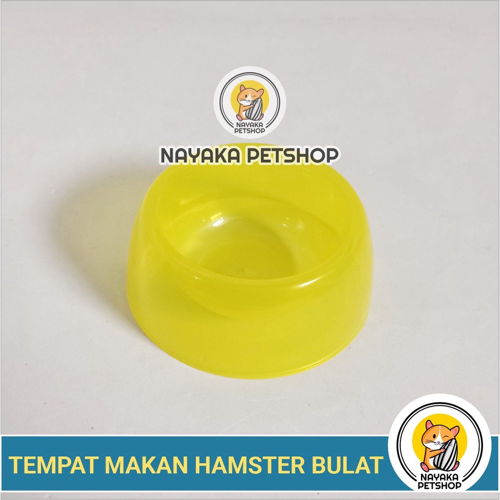 Tempat Makan Hamster Bulat Wadah Pakan Piring Sugar Glider Tupai Bajing Landak Mini