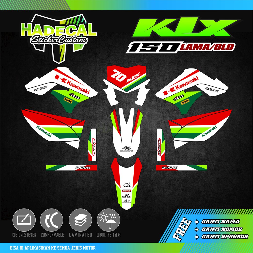 DECAL KLX 150 LAMA FANTIC SIMPLE