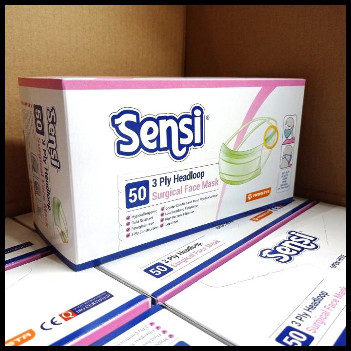 Masker Sensi Hijab Isi 50 | Masker Sensi Headloop Isi 50