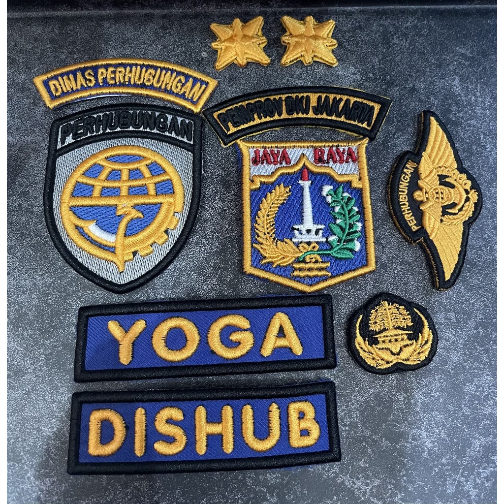 Badge Timbul Dishub - Bet Timbul Bordiran Dishub - Bet Dishub -Lengkap