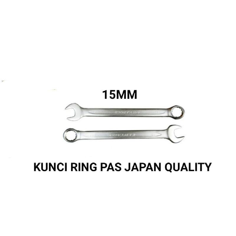KUNCI RING PAS 15mm CR-V SATIN HEAVY DUTY KENTARO JAPAN QUALITY