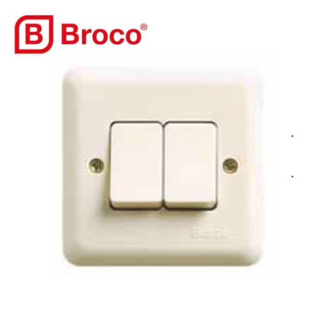 IB Saklar Seri Double SWITCH Tembok Tanam 6622U Broco