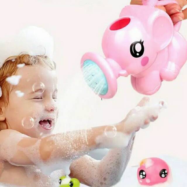 DC141 Mainan Sprinkle Anak Bayi Pantai Mandi Bentuk Gajah Lucu-3