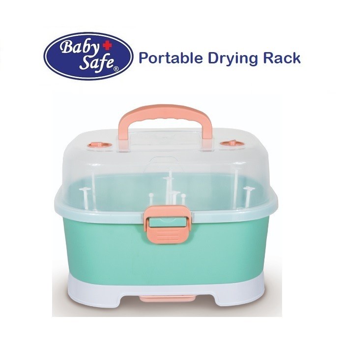 BABY SAFE Drying Rack Portable Rak Botol Susu Bayi Berpenutup DR006