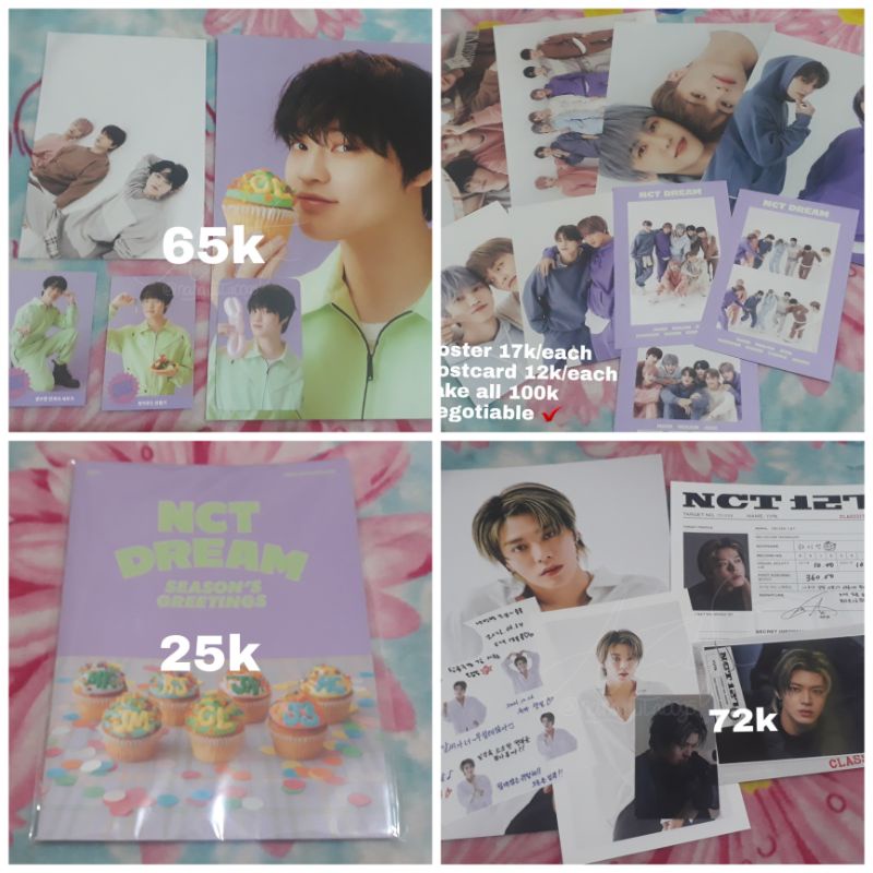 CHENLE SG21 SET BENE KTOWN, YUTA SG21 SET BENE ALADIN, GAMECARD, POSTER AND POSTCARD SG NCT DREAM