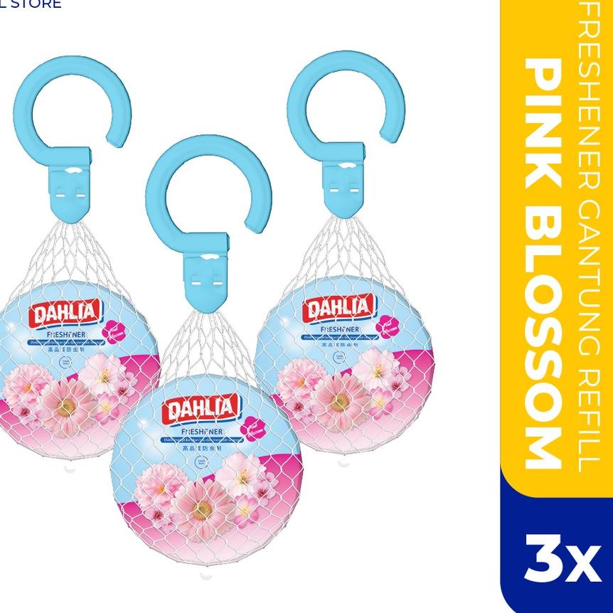 Rame-Rame Triple Pack DAHLIA Kamper / Freshener Gantung 80gr - Pink Blossom | Ready Stok | Termurah 