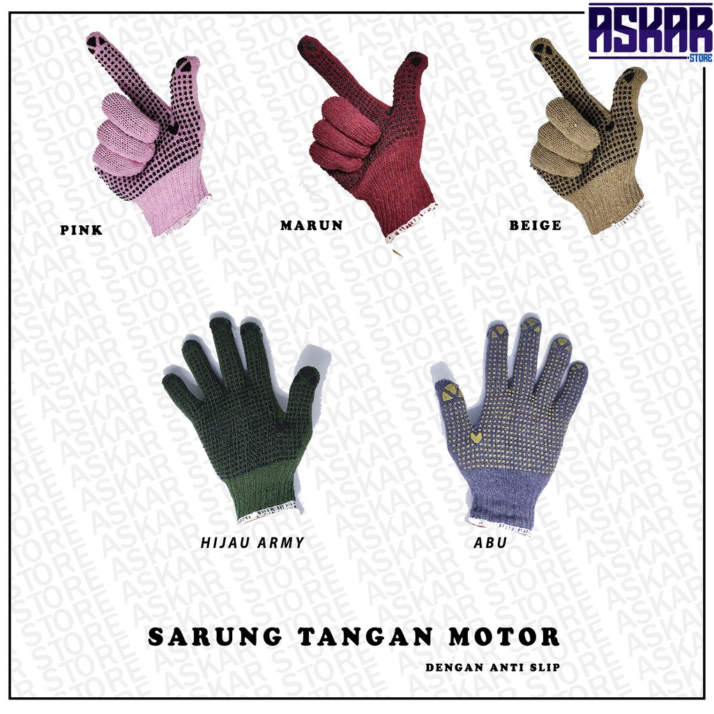 Sarung tangan motor anti slip bintik sarung tangan kerja bangunan proyek