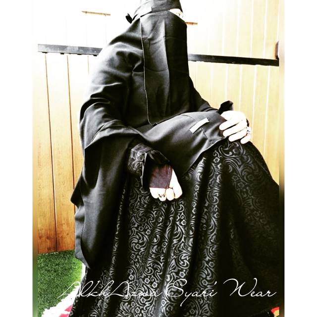 1 set Gamis syar'i Emboss MTA mix Jetblack MTA