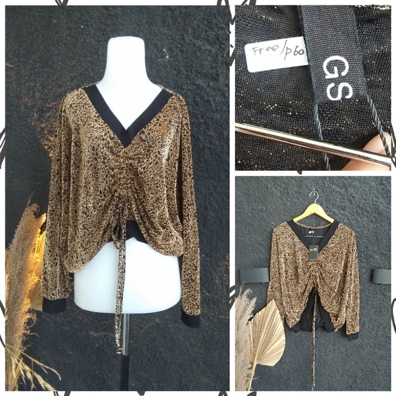 Glitter gold blouse serut