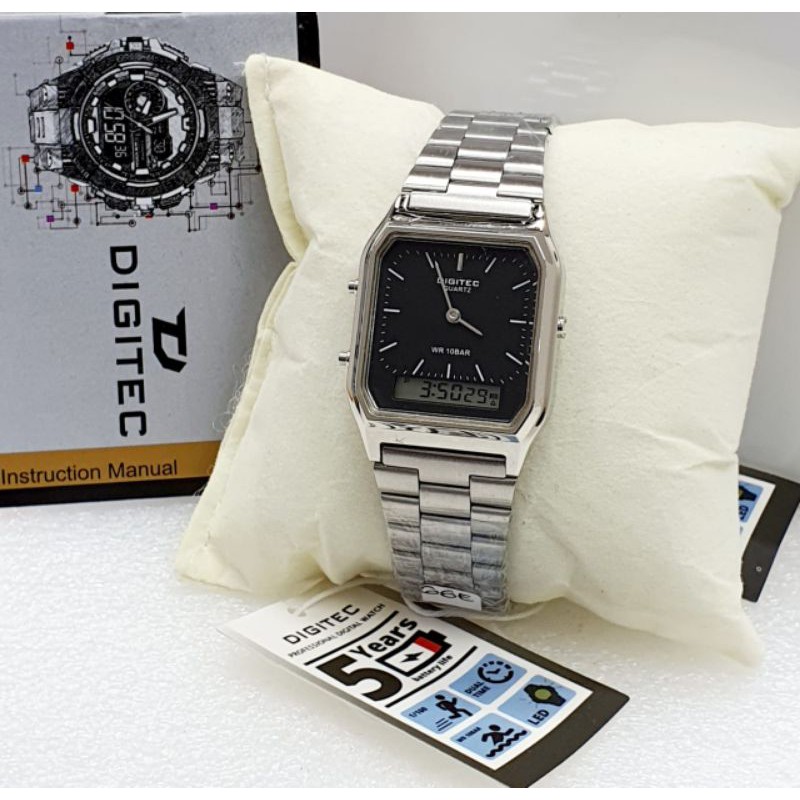 Jam Tangan Wanita Digitec Original Dual Time